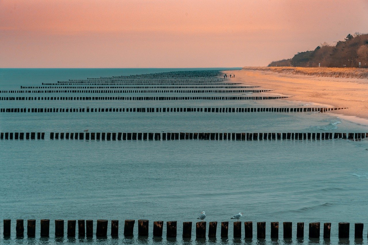 Endloser Strand an der Deutschen Ostseeküste