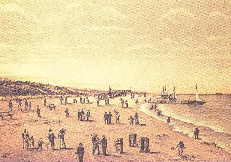 Histroisches Bild vom Strand in Zingst um 1890