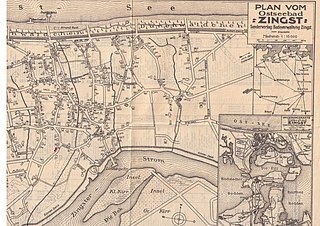 Karte
                von Zingst um
                1920